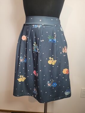 Blue Pokemon Art Print Skirt